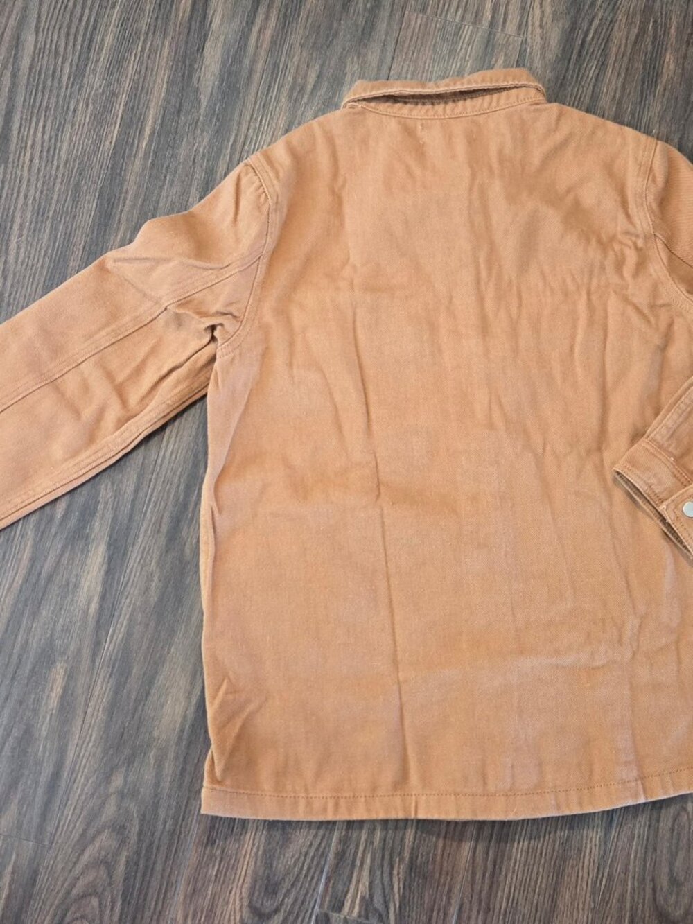 LUVAMIA 100% Cotton Classic Style Caramel Brown Trucker Jacket NWT/SIZE L - Picture 2 of 6
